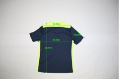 Joma Championship VI Mens Navy Blue Neon Yellow Short Sleeve Soccer T-Shirt L
