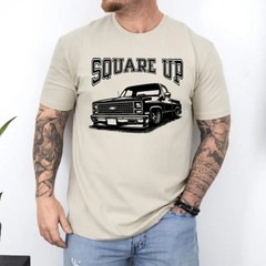 Chevy Squarebody Lowered Truck Graphic T-Shirt Men Vintage Streetwear Tee