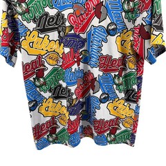 NBA T-Shirt Mens Large Pre-Owned All Over Print Multi Color Basketball Team Logo