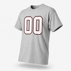 Custom Number T-Shirt Personalized Sports Tee Football Basketball Hockey Any No