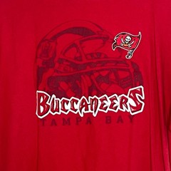 NFL Tampa Bay Buccaneers T Shirt Red Adult Size Large Short Sleeve T Shirt