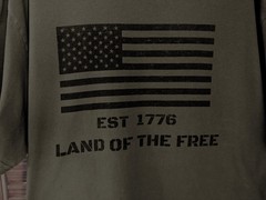 Land Of The Free Est 1776 T Shirt Men’s 2XL Army Green General Standard