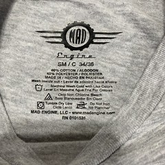MAD Engine T Shirt Mens Small 34-36 Gray The Lone Star State Texas