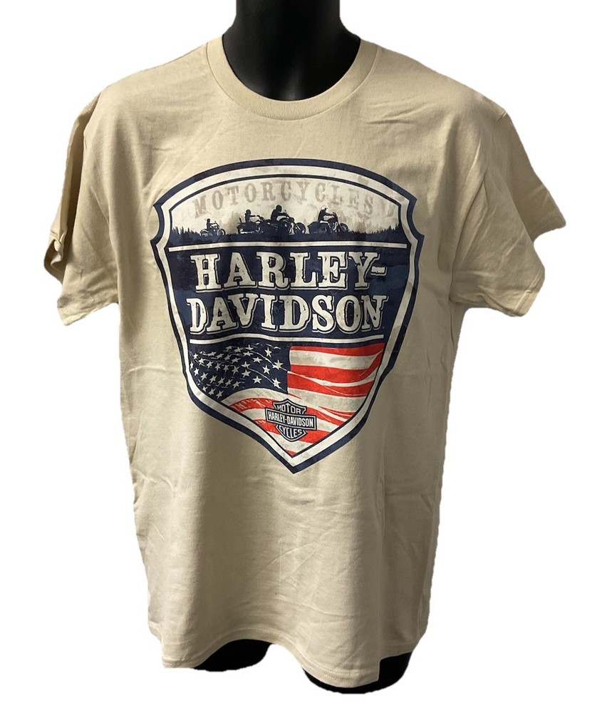 Harley Davidson Men’s Carve Short Sleeve T-Shirt Tan 402946340