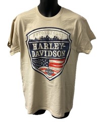 Harley Davidson Men’s Carve Short Sleeve T-Shirt Tan 402946340