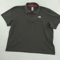 The North Face Polo Shirt Mens 2XL Short Black 1/4 Zip Performance Stretch