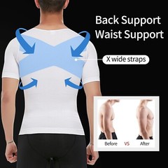 Fajas Para Hombres Faja Reductora De Hombre Men Tee Shaper Tummy Control T shirt