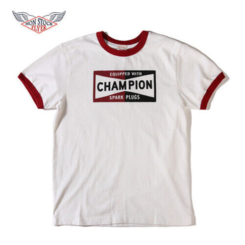 NON STOCK Hot Rod Crewneck Tee Shirt Moto Biker T-Shirt Heavyweight Retro TShirt
