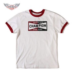 NON STOCK Hot Rod Crewneck Tee Shirt Moto Biker T-Shirt Heavyweight Retro TShirt