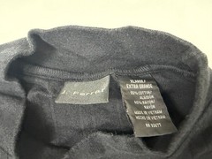 Vintage Ribbed Mock Neck Shirt Men XL Stretchy Minimal Preppy Black Rayon Cotton