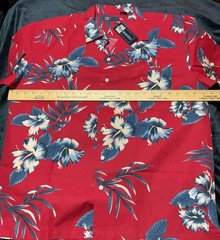 Blue Generation Red Tropical Hawaiian Beach Shirt Men’s Size Large NWT