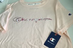 CHAMPION CLASSIC TEE (peach) AND CLASSIC LONG SLEEVE (blue) MEDIUM SET NEW *sale