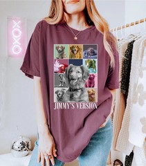 Custom Dog Portrait Comfort Tee Personalized Pet Owner Gift Shirt Dog