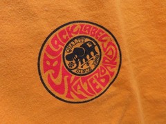 Black Label Skateboard Shirt Mens Large Yellow Long Sleeve Elephant Graphic Tee