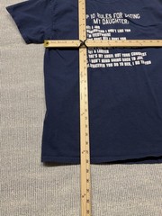 Top 10 Rules For Dating My Daughter T-Shirt Mens Large Blue Graphic Tee Gildan H