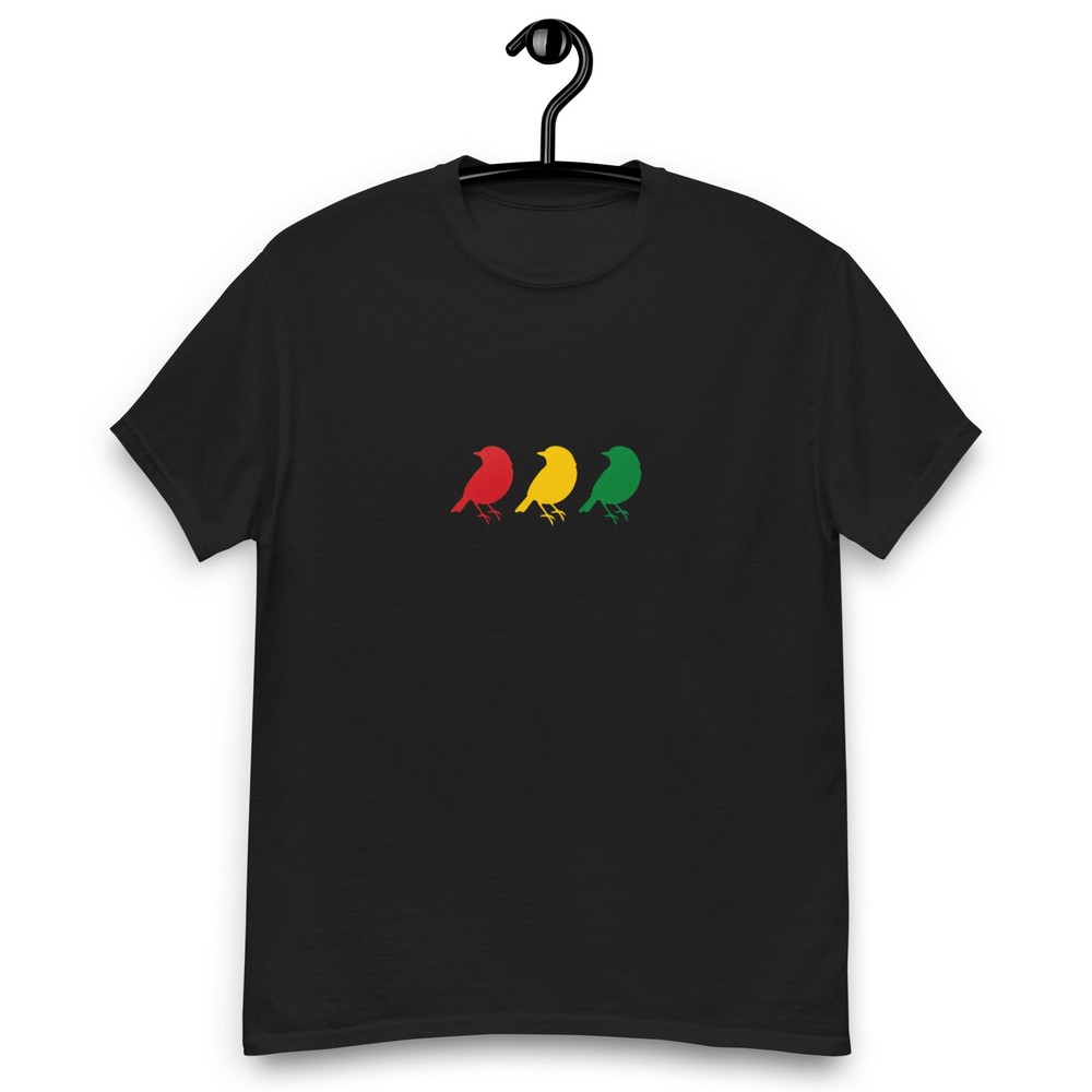 Maglietta – Grafica Tre Uccellini Rosso, Giallo, Verde – Reggae