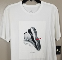 JORDAN XI RETRO 11 CONCORD OUTFIT SHIRT + SHORTS SET WHITE BLACK (SIZE MEDIUM)
