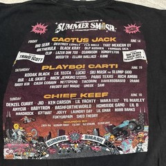 Lyrical Lemonade Summer Smash 2024 Spkrbx T Shirt Medium Crop Black Travis Scott