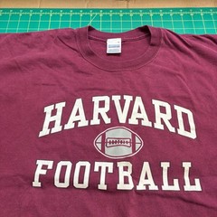 Vintage Harvard Football Shirt Mens 3XL Maroon Perrin Pro Weight T-Shirt Crimson