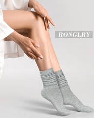 3 PCS Slouchy Socks For Women Long Knee Thigh High Boot Retro Thick Sock Set