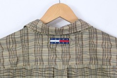 Tommy-Hilfiger-Jeans Plaid Shirt | Vintage 2000s Camp Collar Short Sleeve Button