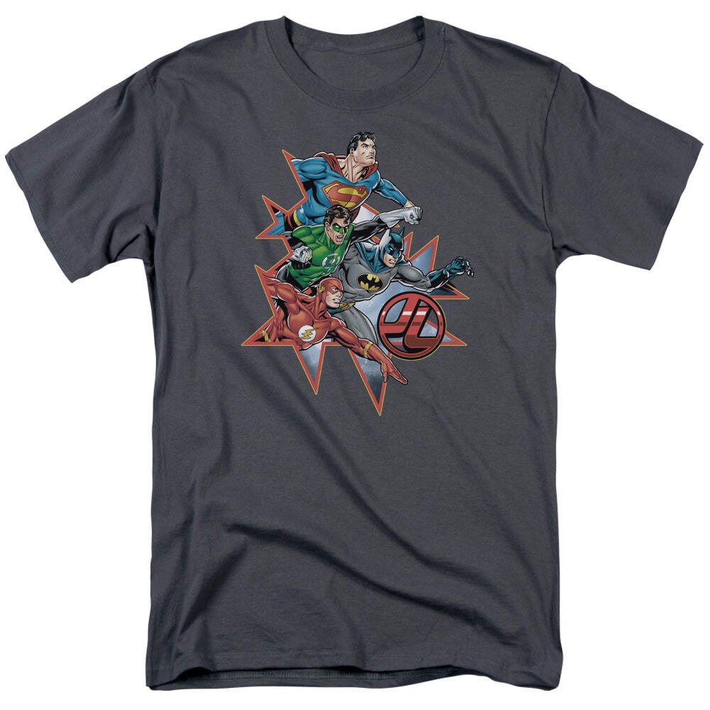 JLA Starburst Licensed Adult Unisex T-Shirt Regular Fit Tee SM-3X