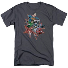 JLA Starburst Licensed Adult Unisex T-Shirt Regular Fit Tee SM-3X