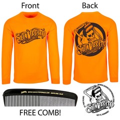Men’s Suavecito OG Safety Orange Long Sleeve Shirt (S M L XL 2XL 3XL 4XL 5XL)