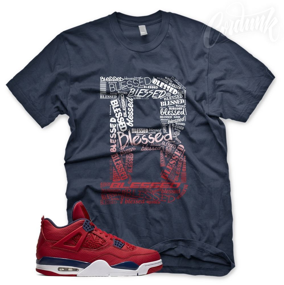 New Navy “B” BLESSED T Shirt for J1 4 FIBA Gym Red