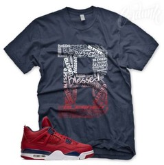 New Navy “B” BLESSED T Shirt for J1 4 FIBA Gym Red