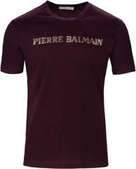 Pierre Balmain Mens Iconic Top Logoshirt Gold Logo Shirt Kurzarm T-Shirt 48 M