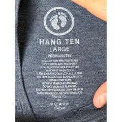 Hang Ten Mens Large Blue Heather Retro Sunset Palm Tree Graphic T-Shirt Surf Tee