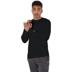 Champion Men’s Cotton Long Sleeve Crew Neck Tag Free T-Shirt