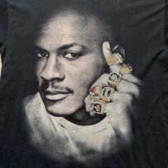 Vintage “6 Rings Bling” Tee Michael Jordan Chicago Bulls Rap Hip Hop T-Shirt 2XT