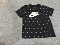 Nike Shirt Mens Large Black Allover Logo Graphic Tee T-Shirt Athletic Sports