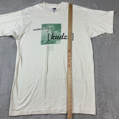 Vintage Fruit of the Loom Heavy Cotton T-Shirt XL Ivory Single Stitch USA Made
