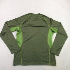 REI Shirt Mens Medium Long Sleeve High Neck Outdoors Crew Neck Green Stretch