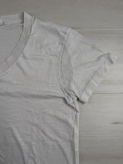 Vtg JC Penney Paper Thin T-Shirt Burnout Work WIP Distressed V Neck 70s 80s M/L