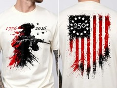 USA 250 Shirt, 1776 2026 Patriotic Shirt, Tactical American Flag Shirt