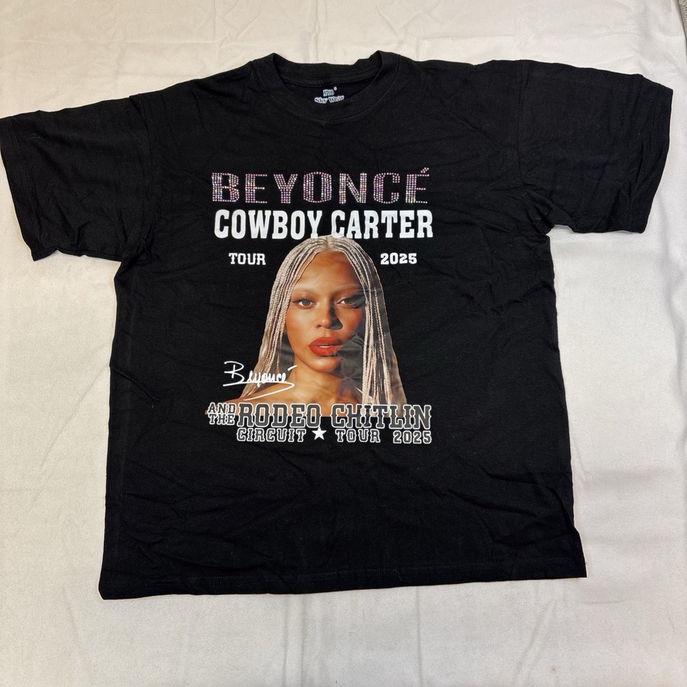 Beyonce Cowboy Carter And The Rodeo Chitlin 25′ Tour Tee Unisex XL Black