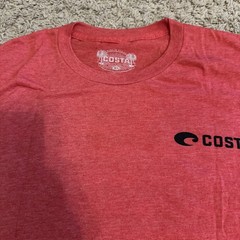 New! Costa Del Mar T-Shirt Mens X-Large Red Heathered Short Sleeve Graphic Tee