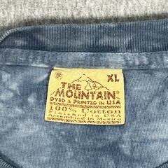 Vintage The Mountain Steam Train Shirt Mens XL Blue Tie-Dye Railroad Art Tee 90s