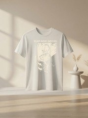Unisex Skeleton Read More Books Book Lover Graphic T Shirt Gift Reading Tee