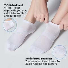 Women’s Ankle Cotton Socks – 8/12 Pairs Low Cut Athletic Running Thin No Show…