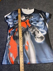 Sublivie Lat Apparel Tee Shirt Men 2XL Multi Quinn Maglietta Halloween Costumes