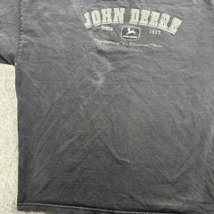 John Deere Shirt Mens Extra Large Black Graphic Tee Tractor Logo Farming Classic