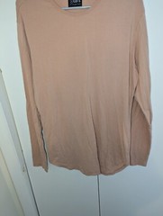 Cuts Clothing Elongated Long Sleeve T Shirt Mens Size L Coral Pink Cotton Blend