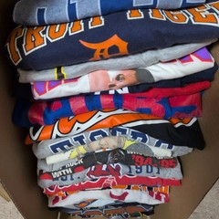 10 Sports T-Shirt Bundle MLB NFL NBA NHL Mixed Teams Sizes Tees Reseller Lot