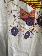 VNT 90s Single Stitch raisin Whoopie Funny Graphic Puffy Paint T-Shirt Thin Sz L