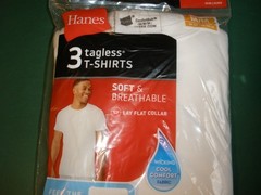 NEW Hanes 3 Tagless T-shirts White Men’s Medium
